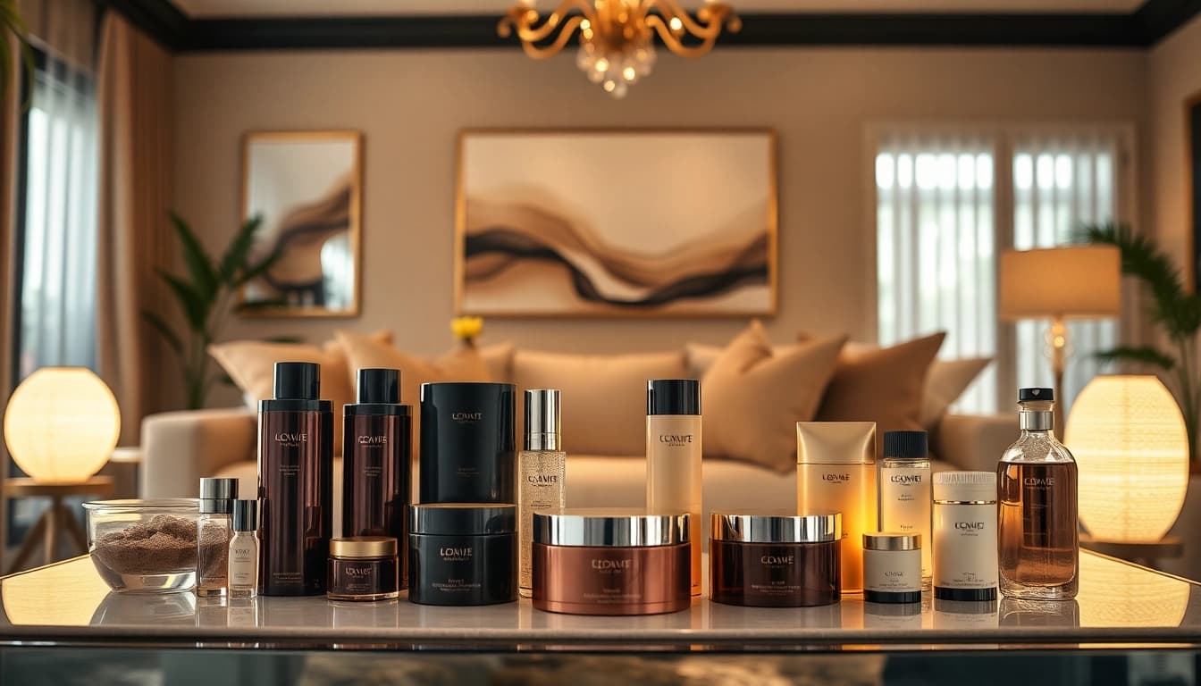 Luxury living ambiance showcasing refined decor and premium products in an elegant setting.