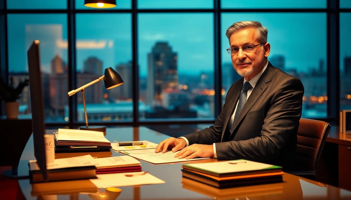 Headhunter Gastronomie in action, showcasing a professional executive in a modern office.