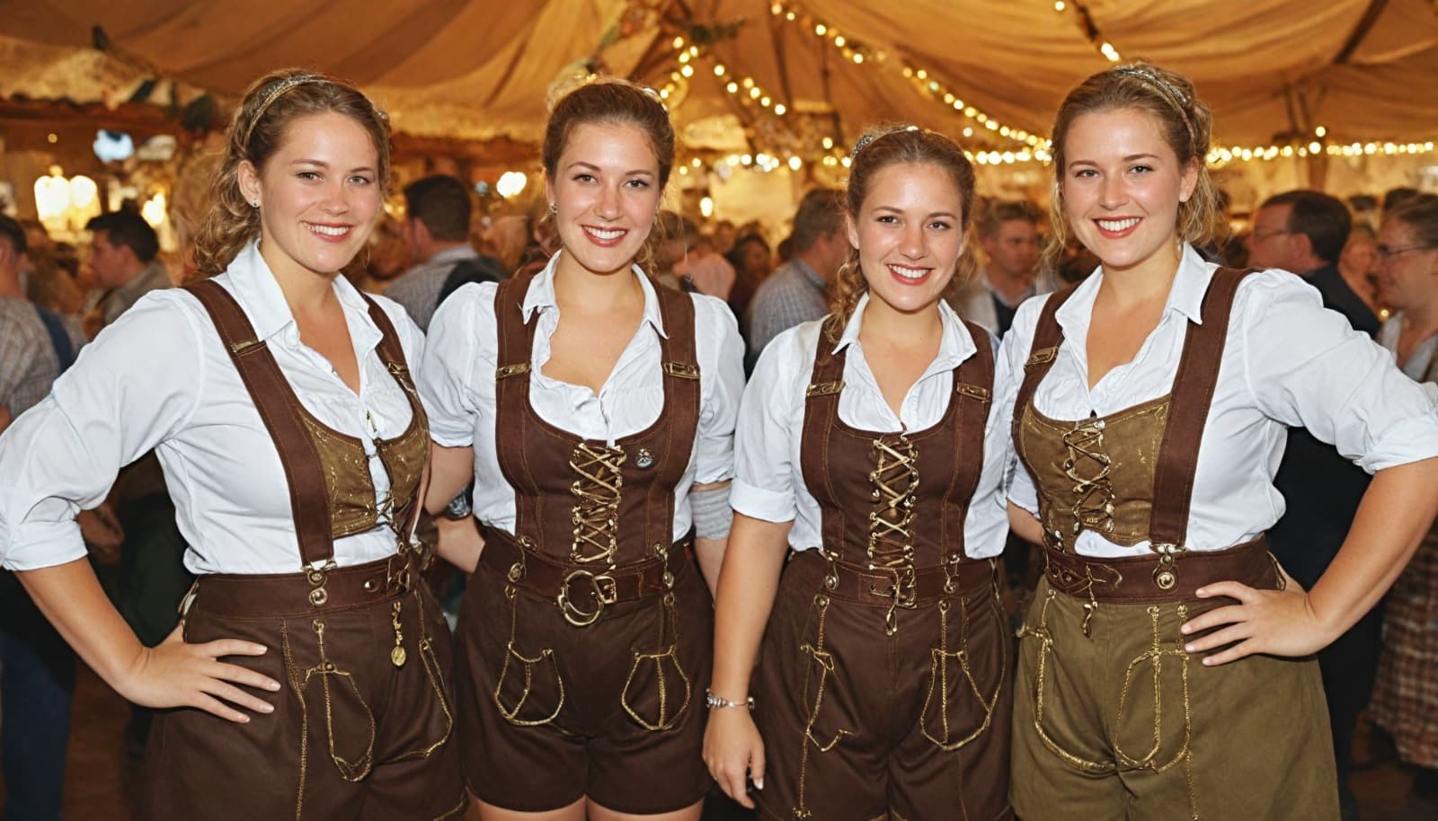 Damen Lederhose Tracht: Große Auswahl an stilvollen Trachten-Lederhosen für Damen