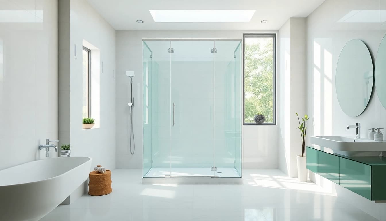Genießen Sie das elegante Design der sonni Duschkabine 80x80 in einem modernen Badezimmer.