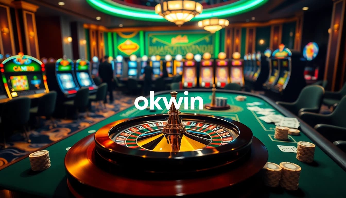 Engaged players at a vibrant casino table embodying the excitement of okwin gambling.
