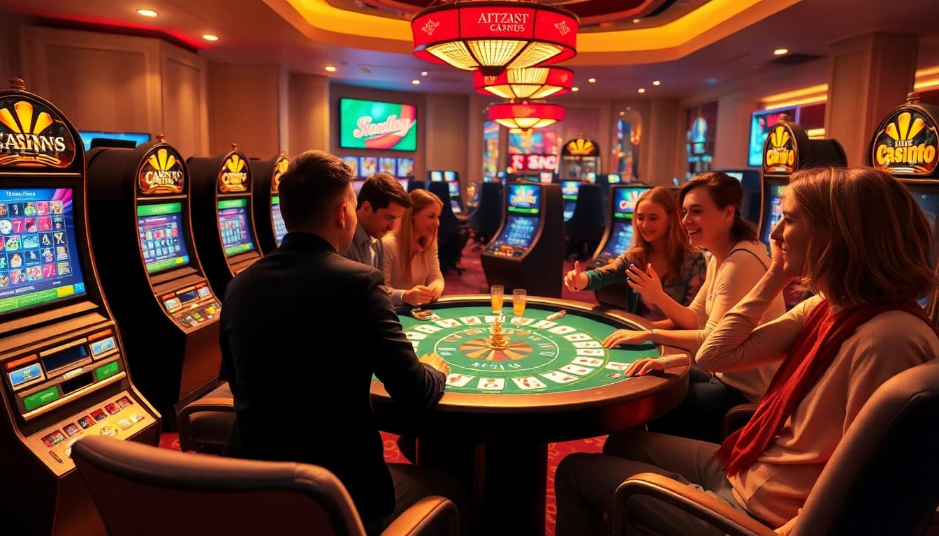 Erleben Sie spannende Spiele in ausländischen Online Casinos mit aufregenden Spielautomaten und lebhaften Spielern.