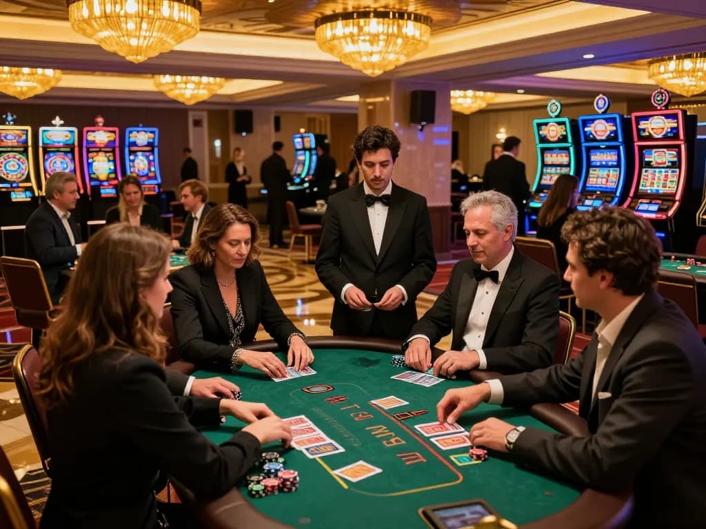Players enjoying a thrilling blackjack game at mb668 casino, showcasing vibrant atmosphere and strategic gameplay.