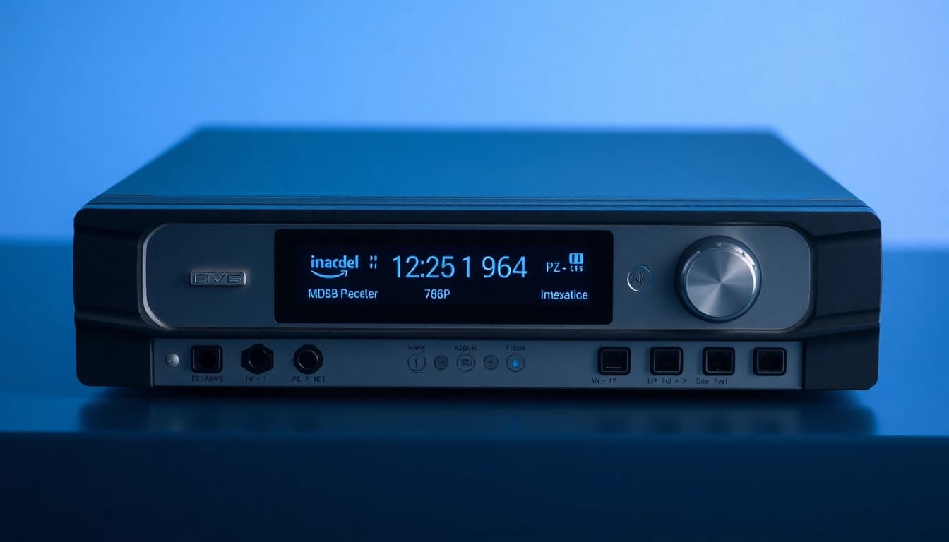 CCcam-einsetzender DVB-Empfänger mit klaren Benutzeroberflächen zur Kanalverwaltung und Streaming-Plattform.