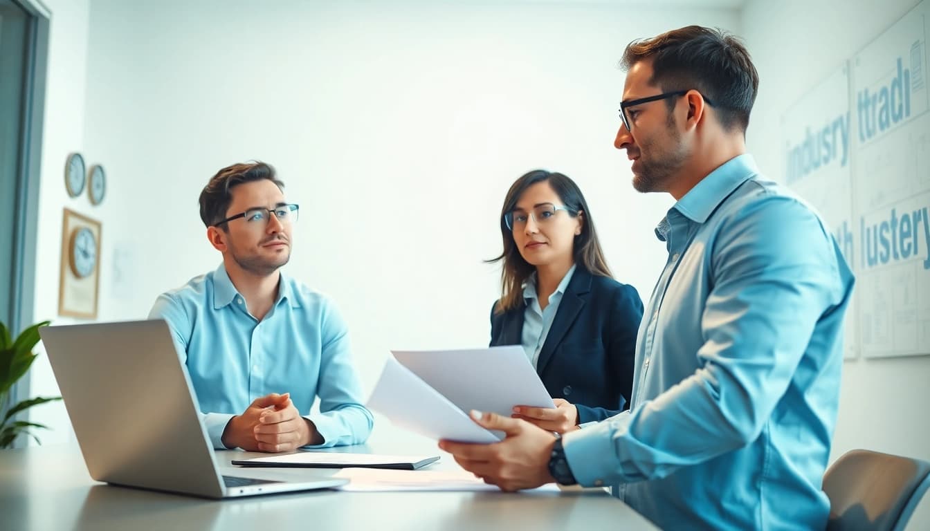 Headhunter Ingenieure bietet individuelle Beratung in einem modernen Büro.