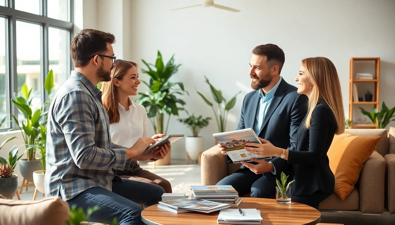 Immobilienmakler Frankfurt Eckenheim berät Kunden in einem modernen Büro.