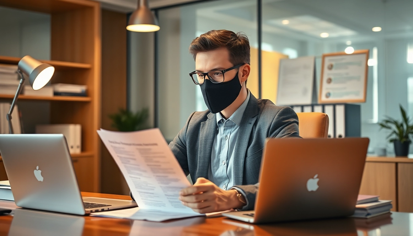 Professioneller Headhunter Vertrieb analysiert Vertriebsprofile am Schreibtisch.