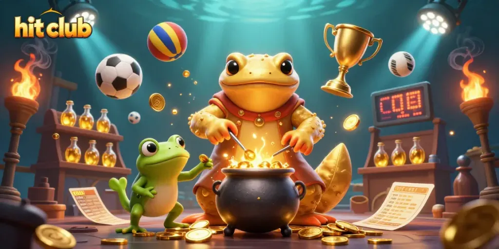 Engage in thrilling bets at hit club with captivating golden alchemist and vibrant gambling elements.