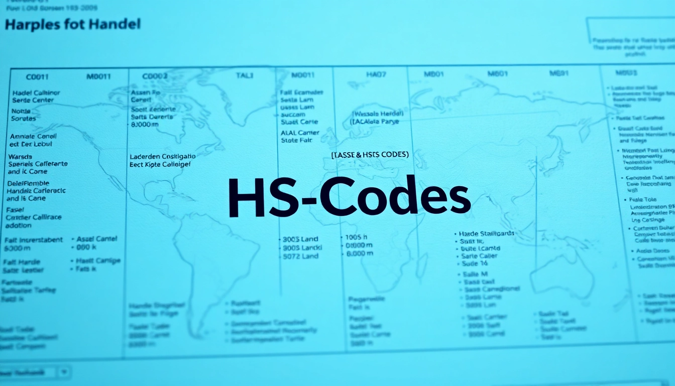 Visualisierung von HS Code Klassifikationen in einem Diagramm zur Unterstützung internationaler Handelsprozesse.