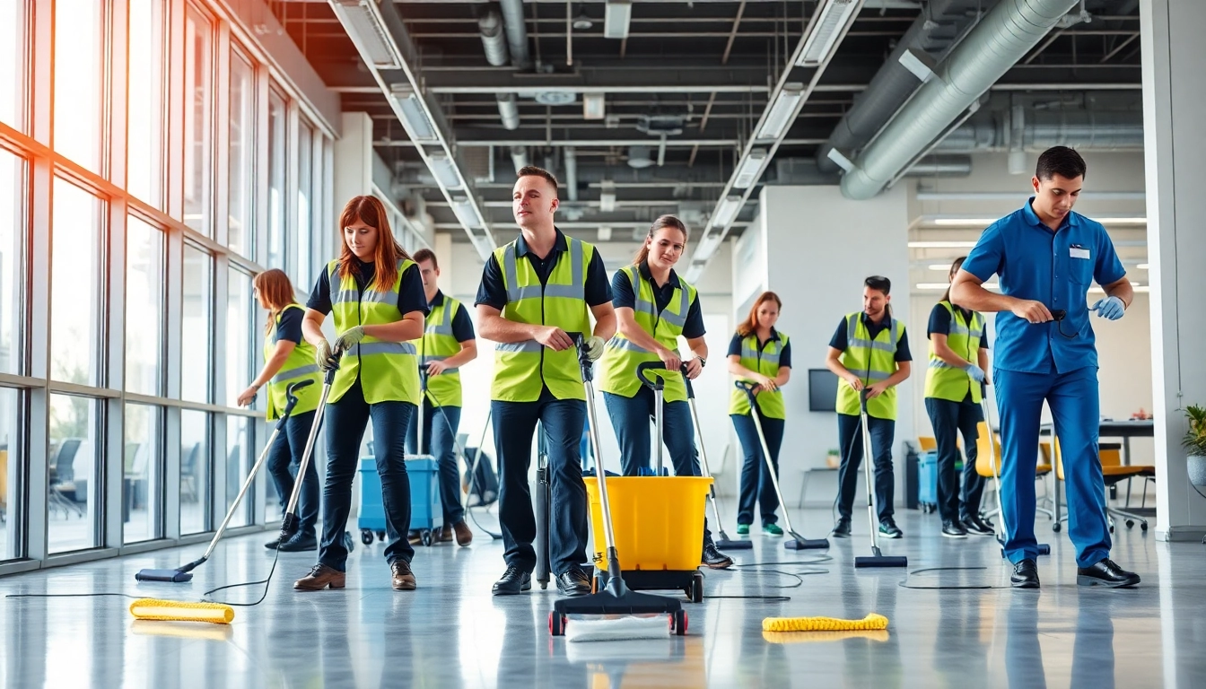 Gebäudereinigung Ulm durch ein professionelles Team in einem modernen Büro.