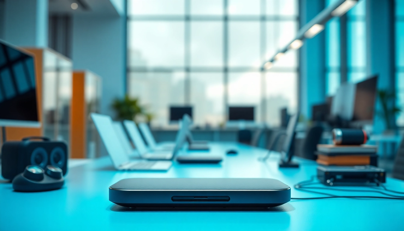Evodrop Beobachter in a modern tech office, showcasing its sleek design and innovative features.