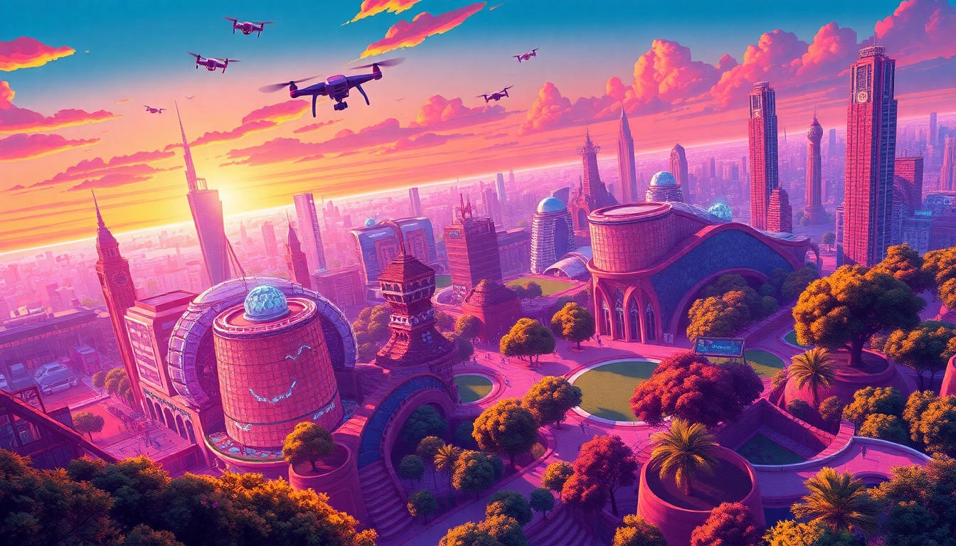 Explore the urban landscape through spacemagz.de showcasing technology and nature interplay.