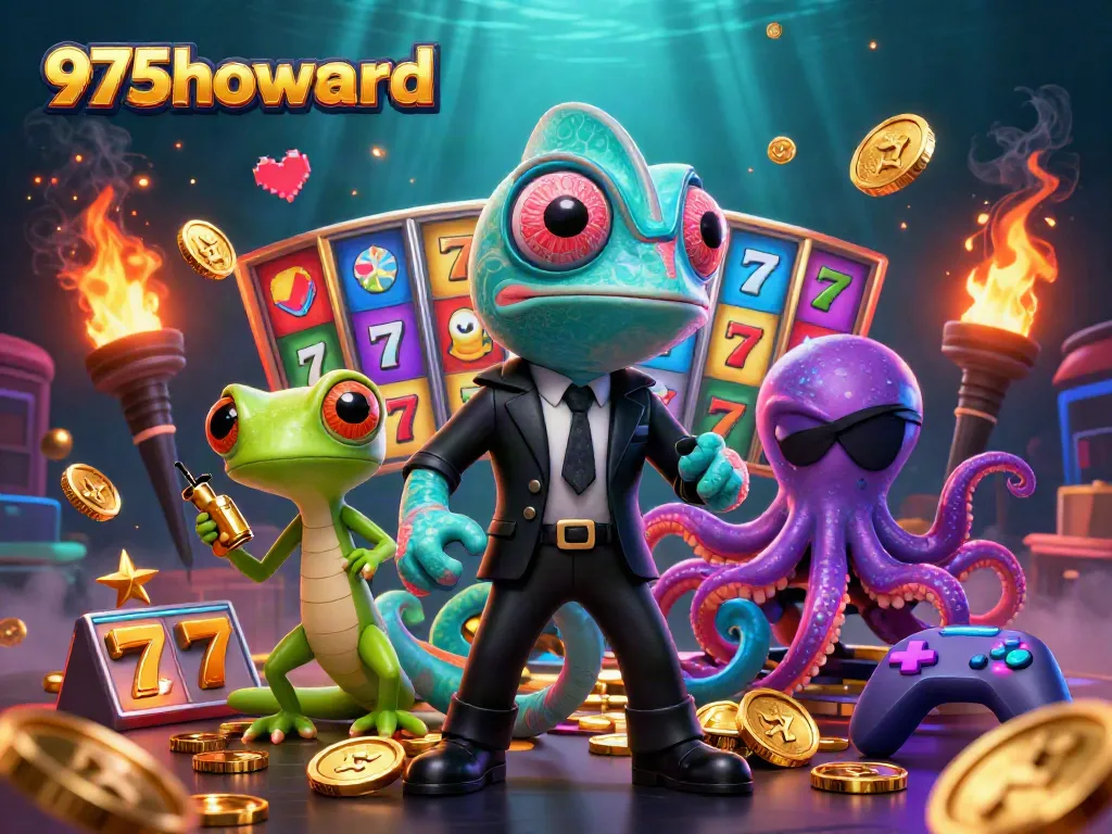 Win big at 975howard casino with chameleon and friends playing exciting slots.