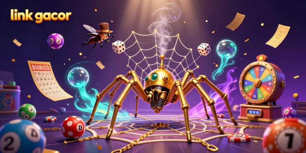 Experience thrilling wins with link gacor in a vibrant casino environment filled with colorful gaming elements.