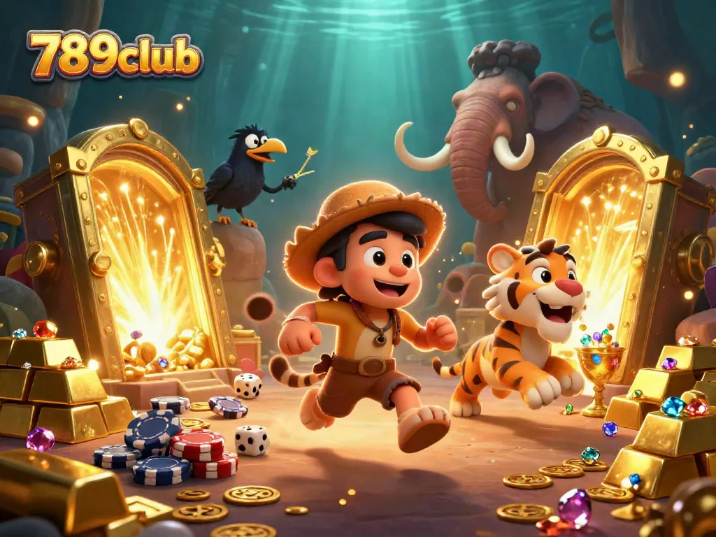 Experience the thrill of 789club's dynamic casino atmosphere with vibrant treasures and engaging characters.