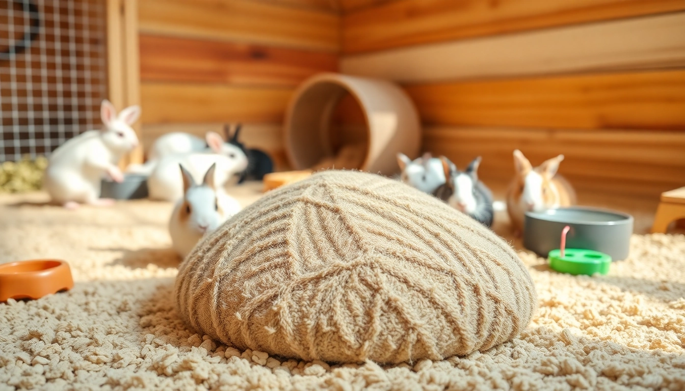 Einstreu und Schlafunterlage Hanfmatte für Kleintiere im Käfig.