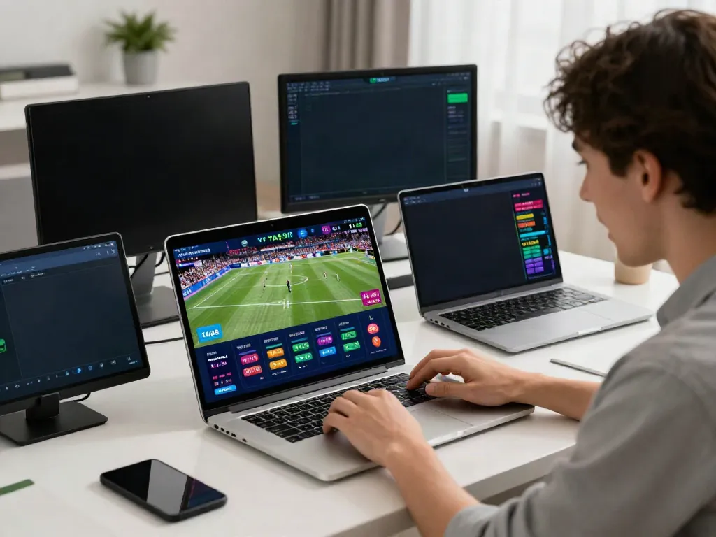 Exciting online betting experience on https://ta88.network/ with vibrant sports event graphics and user engagement.