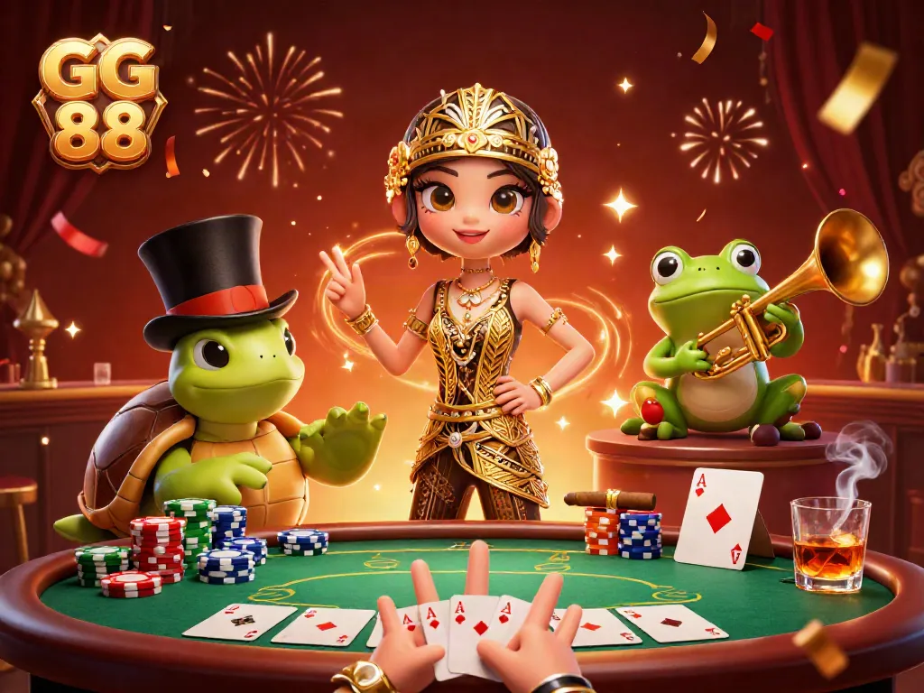 Experience thrilling moments in GG 88 at a vibrant speakeasy casino scene, complete with poker action.