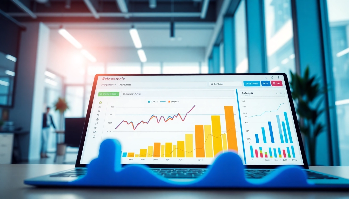 Visualisierung von Shopware Verzeichnis mit interaktiven Analysen und Grafiken in einem modernen Büro.