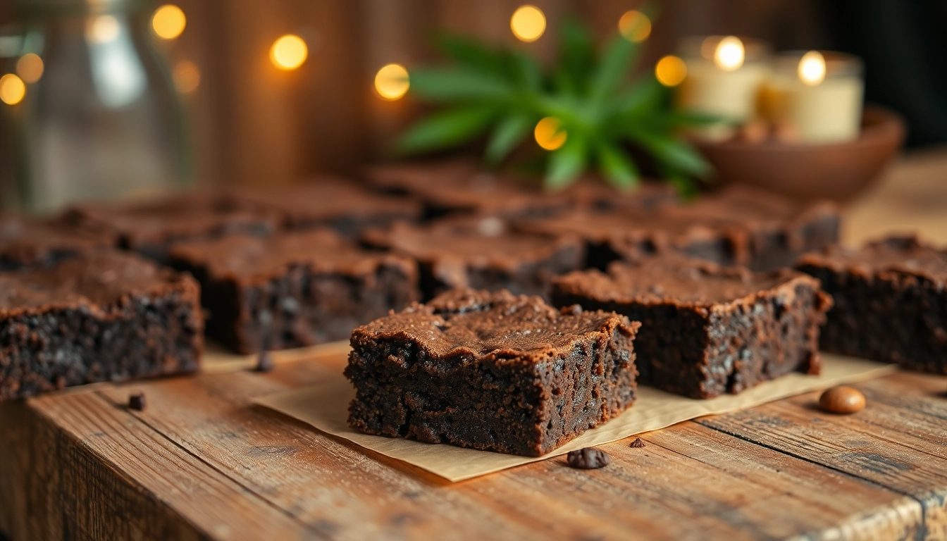 Genießen Sie Cannabis Brownies mit köstlicher, fudgy Textur und voller Schokoladigkeit.