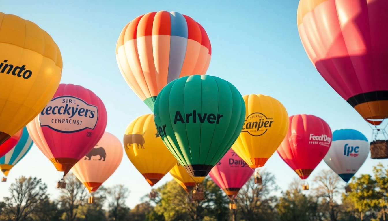 Luftballons bedrucken mit bunten Designs in einem sonnigen Park, perfekt für Feiern.