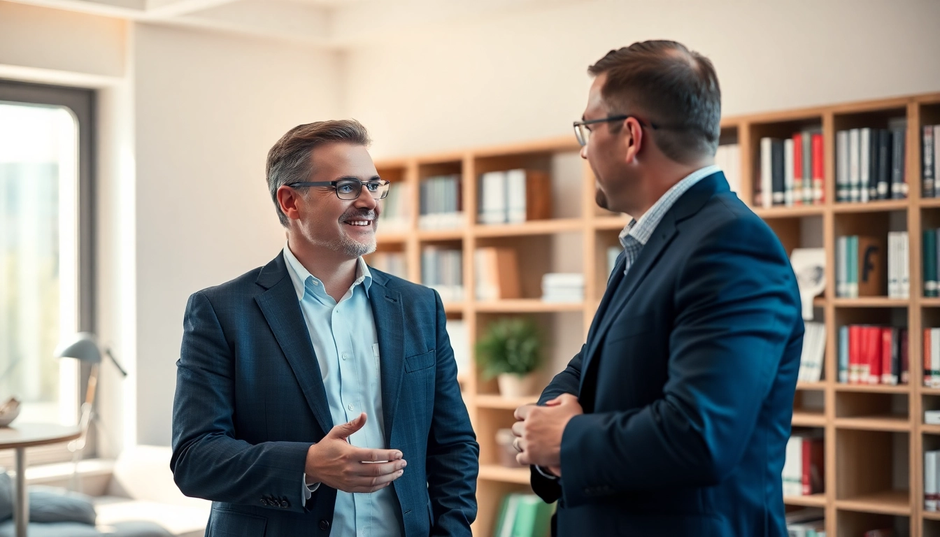 Headhunter Zahnmedizinische Fachangestellte: Professioneller Austausch zwischen einem Headhunter und einer Fachangestellten im Büro.