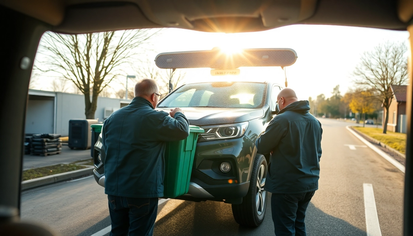 Autoverschrottung durch professionellen Schrotthändler im Einsatz, umweltgerecht und sicher.