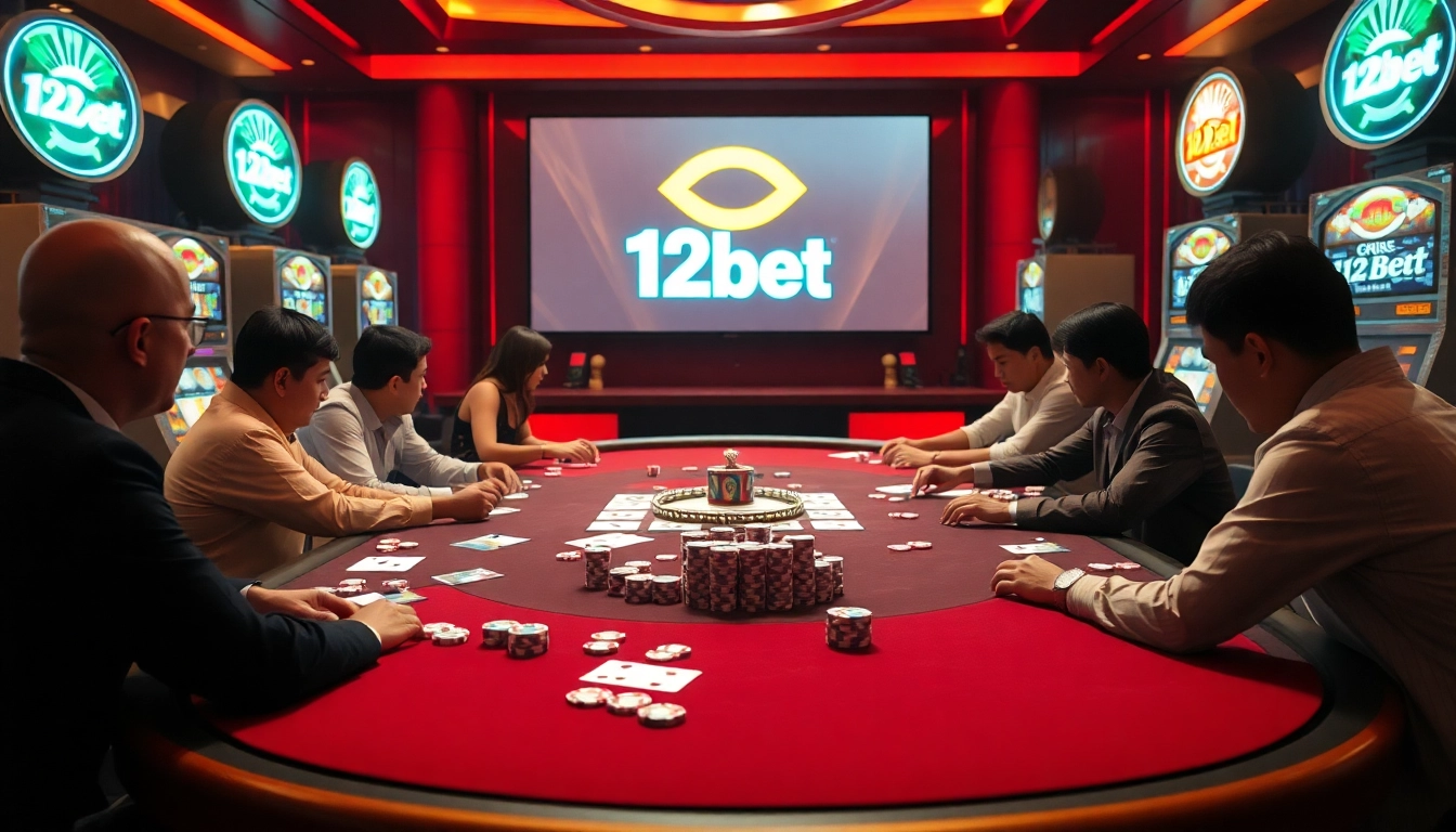 Experience thrilling online gambling with link 12bet featuring dynamic tables and vibrant slot machines.