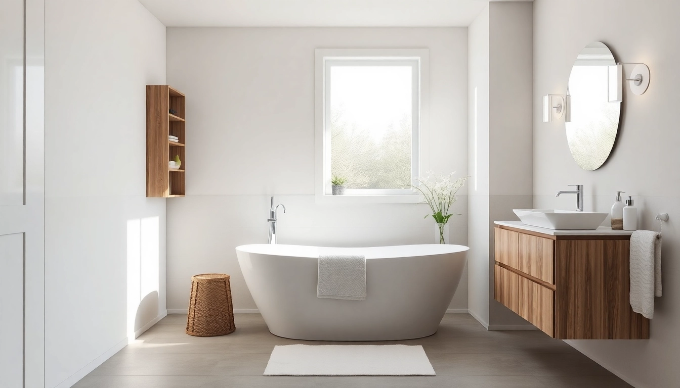 Stilvolles Badezimmer-Design mit Duschkabine und Badmöbeln von sonni sanitär für ein modernes Ambiente.