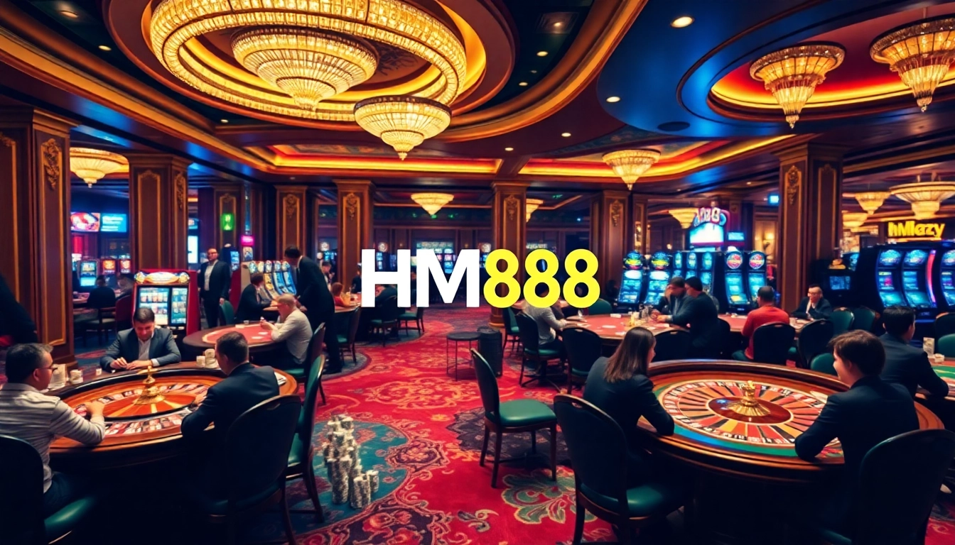 Experience thrilling gaming action at HM88 with vibrant casino tables and excitement.