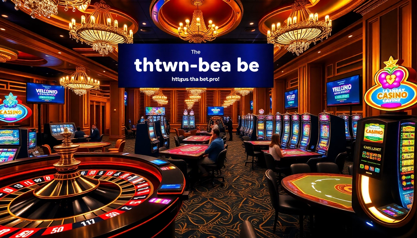 Engage in thrilling games at https://tha-bet.pro/ with vibrant slot machines and roulette tables.