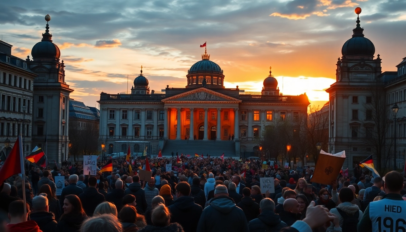 Visualisierung politischer Engagements in Deutschland, dargestellt durch das Bild des Bundestags.
