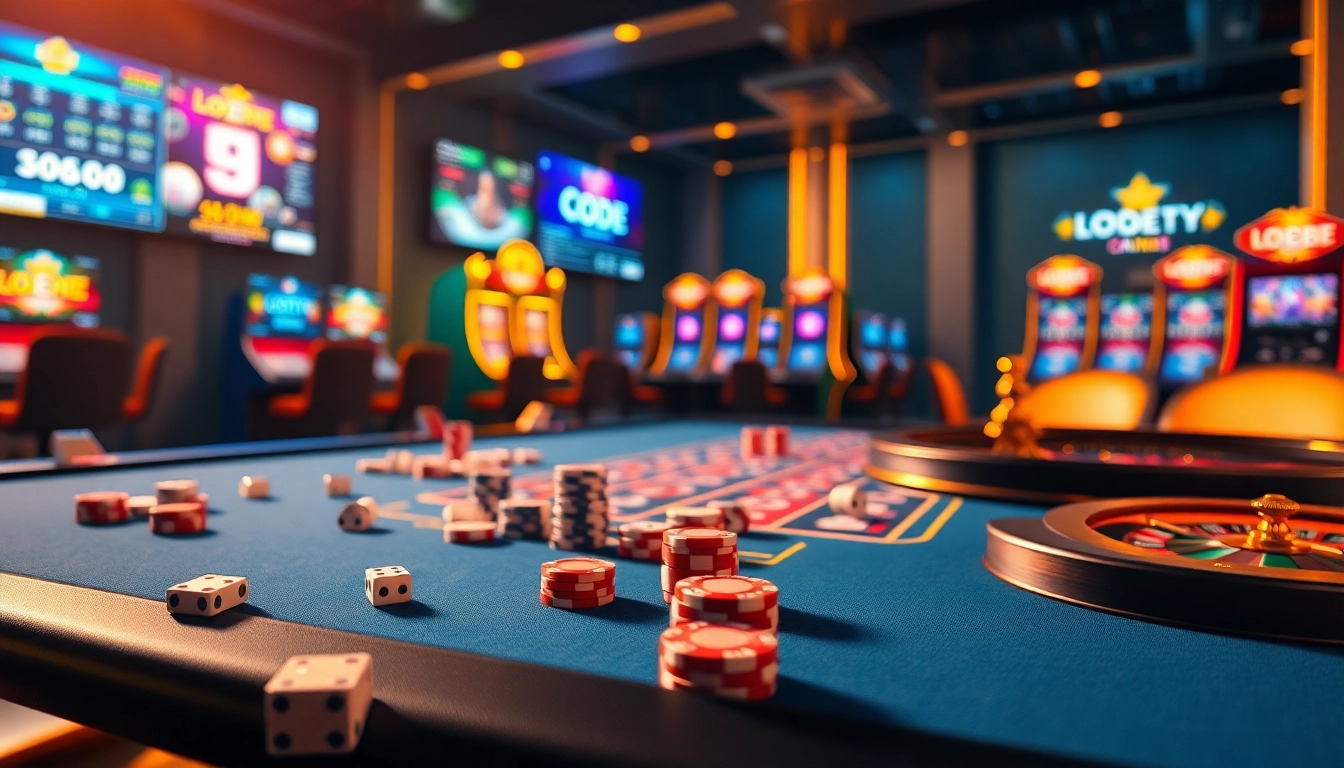 Gambling enthusiasts enjoying the vibrant atmosphere of Lode88 online casino with thrilling games and promotions.