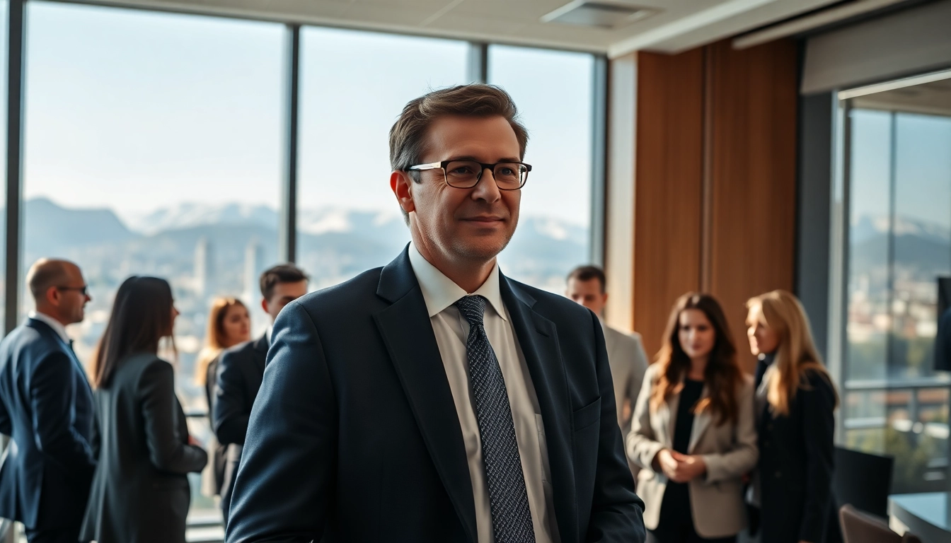 Headhunter Schweiz berät Kandidaten in einer professionellen Büroumgebung.