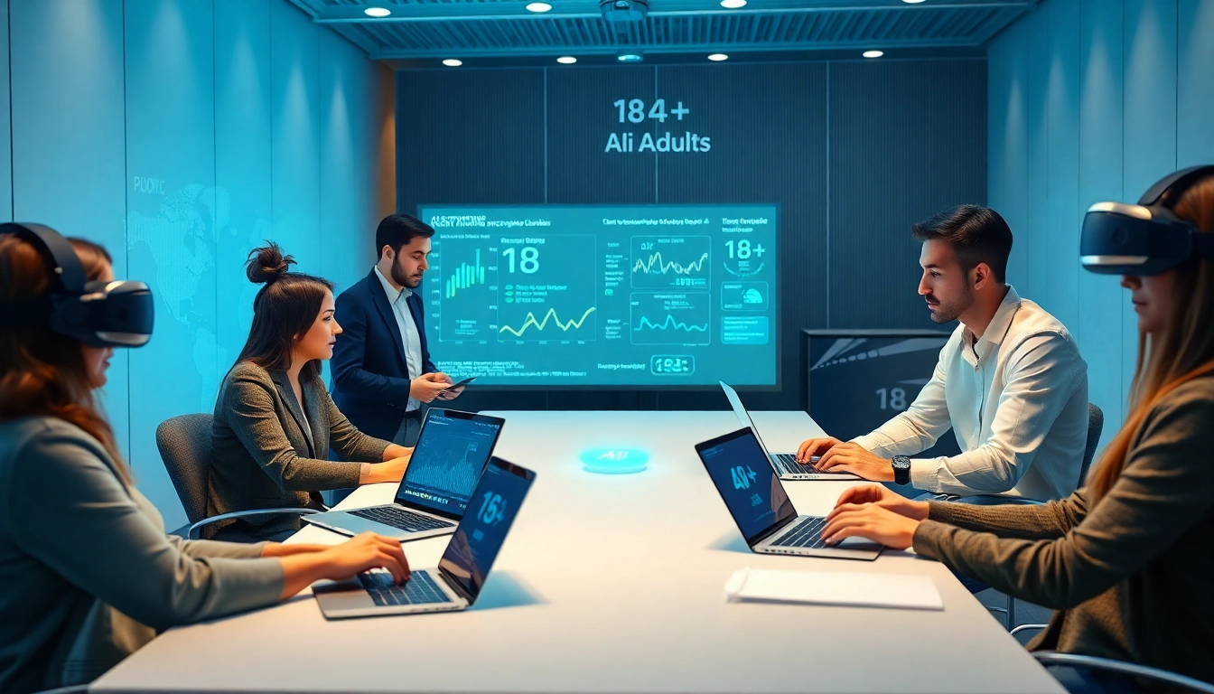 Discussion on 18+ ai innovations at a technology conference with digital interfaces.