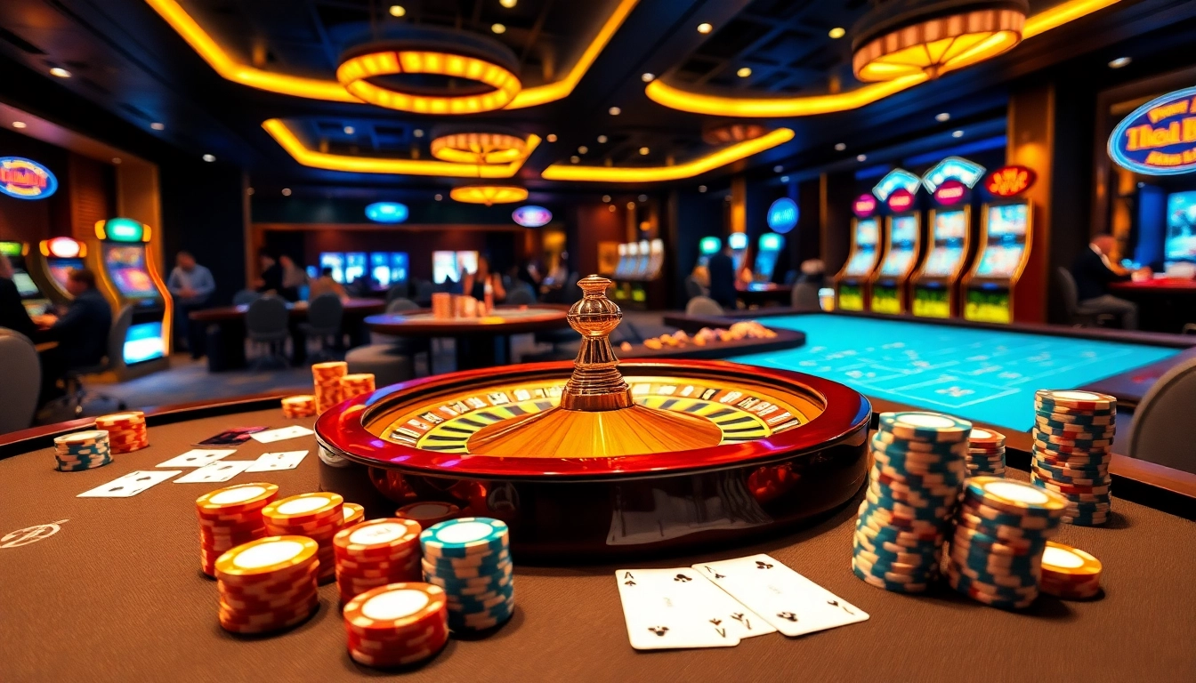Experience the thrill of online betting at trang chủ lucky88 with vibrant casino visuals.