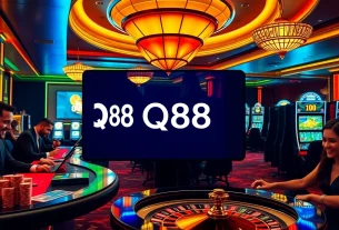 Experience thrilling gaming action at QH88's vibrant online casino featuring tables and slots.