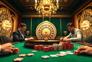 Players enjoy an exhilarating game at the 79KING casino table amidst a luxurious setting.