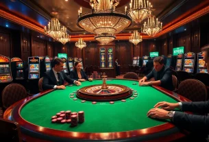 Experience the excitement of kp88 casino games with elegant poker tables and thrilling slot machines.