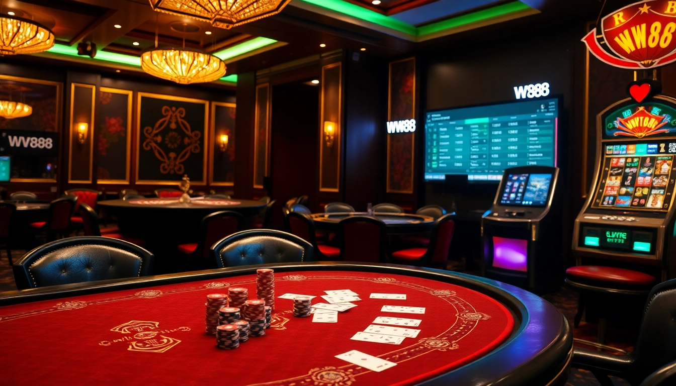 Experience thrilling gameplay at ww88 casino with vibrant tables and dynamic slot machines.
