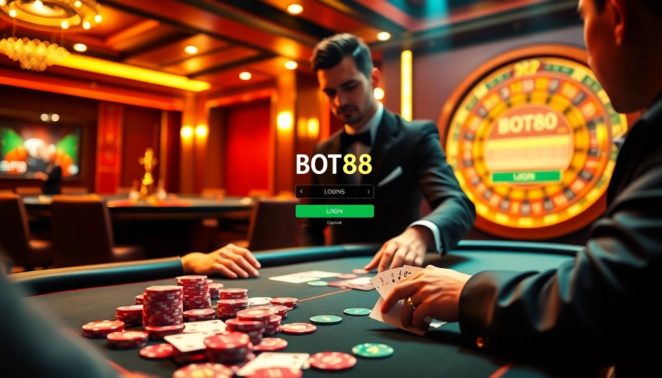 Engage in thrilling gameplay with BOT88 LOGIN while enjoying luxurious casino ambiance.