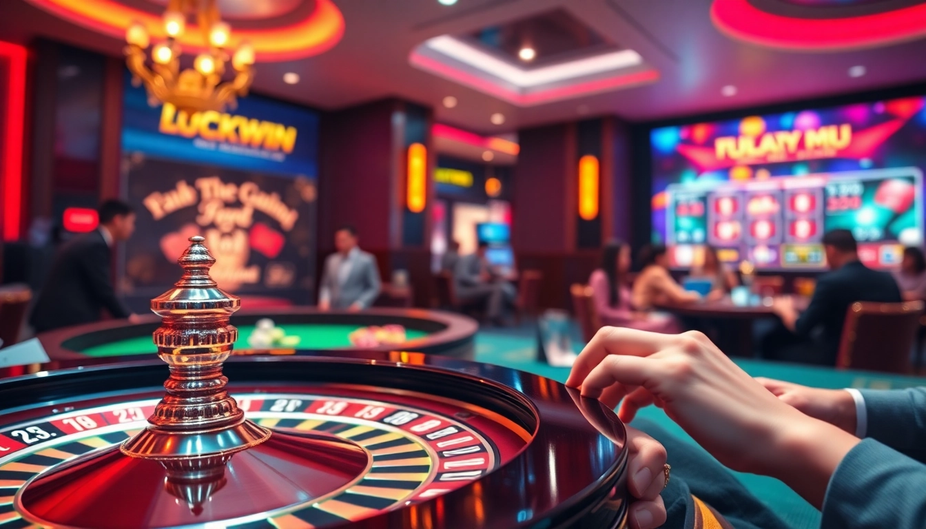 Experience the thrill of luckywin tài xỉu in a vibrant online casino setting with engaging game elements.