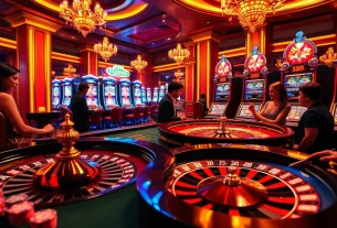 Experience high-stakes excitement at tr88 with engaging casino tables and vibrant gaming atmosphere.