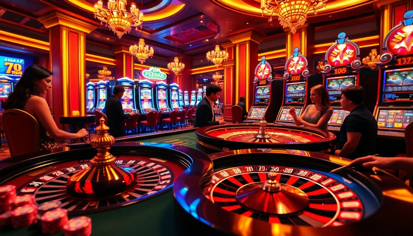 Experience high-stakes excitement at tr88 with engaging casino tables and vibrant gaming atmosphere.