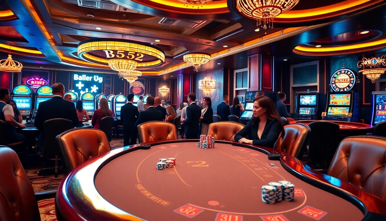 Experience the thrill of betting at a b52 gambling table in a luxurious casino setting.