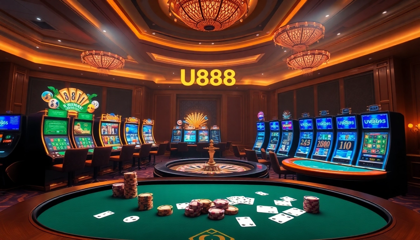 Experience the excitement of U888 with vibrant casino games, elegant tables, and engaging interfaces.