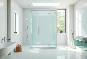 Genießen Sie das elegante Design der sonni Duschkabine 80x80 in einem modernen Badezimmer.