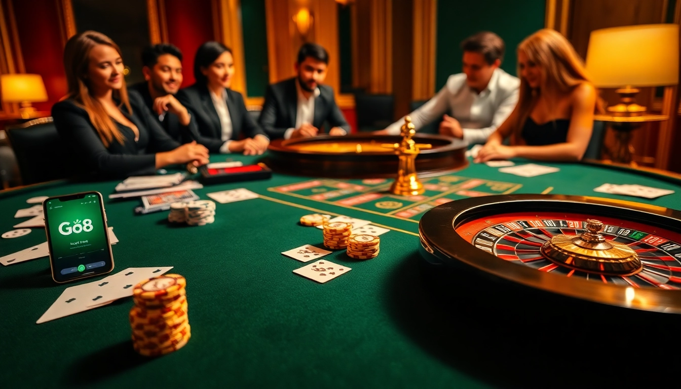 Experience the thrill of Go8 with immersive gambling action at a high-stakes poker table.