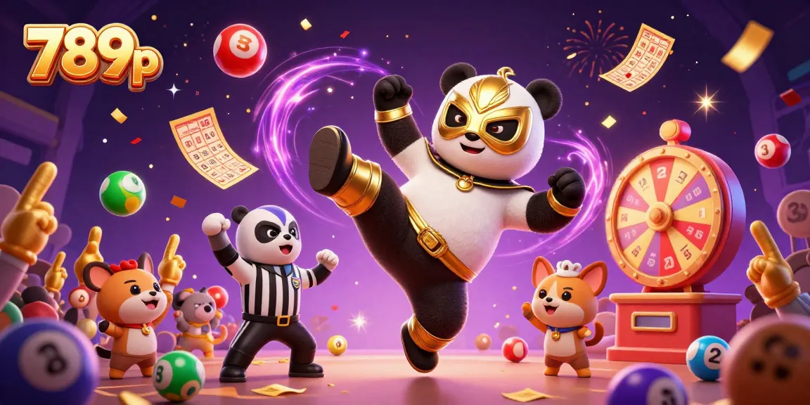 Engage with 789p's vibrant lottery scene, showcasing excitement with bouncing balls and animated crowds.