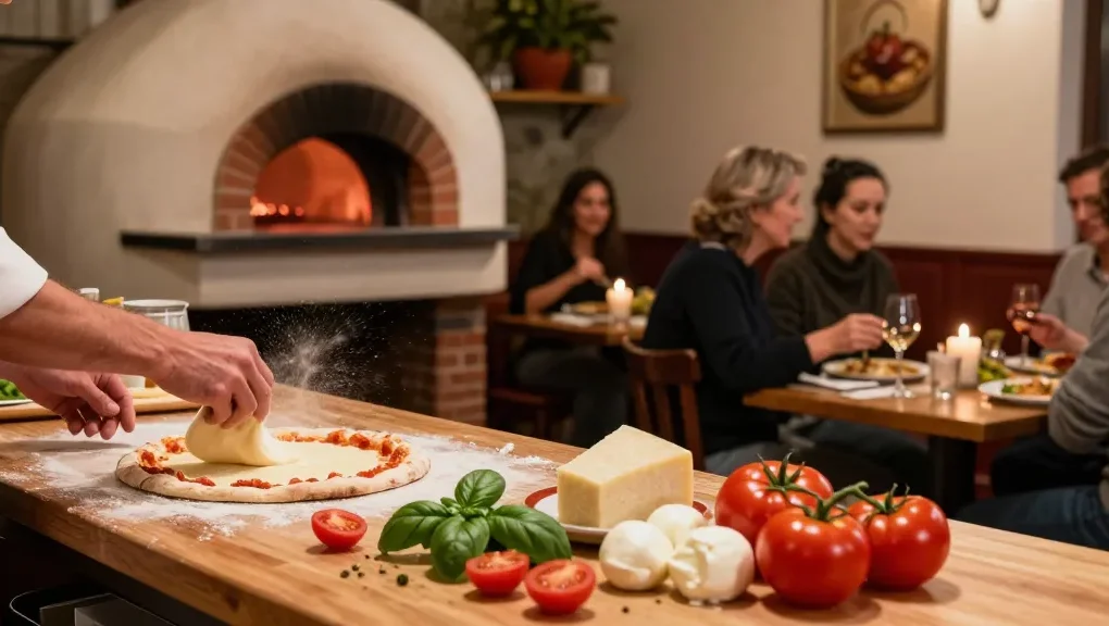 Experience the vibrant atmosphere at Pizzeria Madera, where authentic Italian dishes are crafted, featuring pg soft pizza and fresh ingredients.